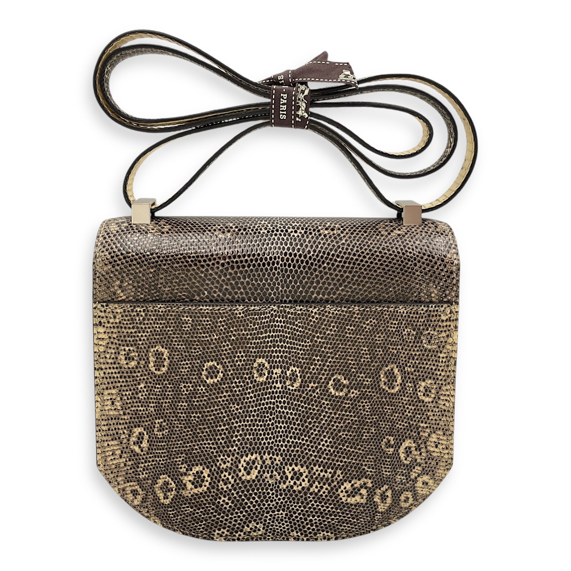 Mosaique Au 24 Mini Ombre/Vert Fonce in Lizard/Swift, Palladium hardware