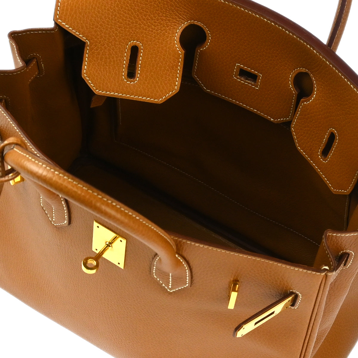 Hermes 1995 Natural Ardennes Haut a Courroies 32 Handbag