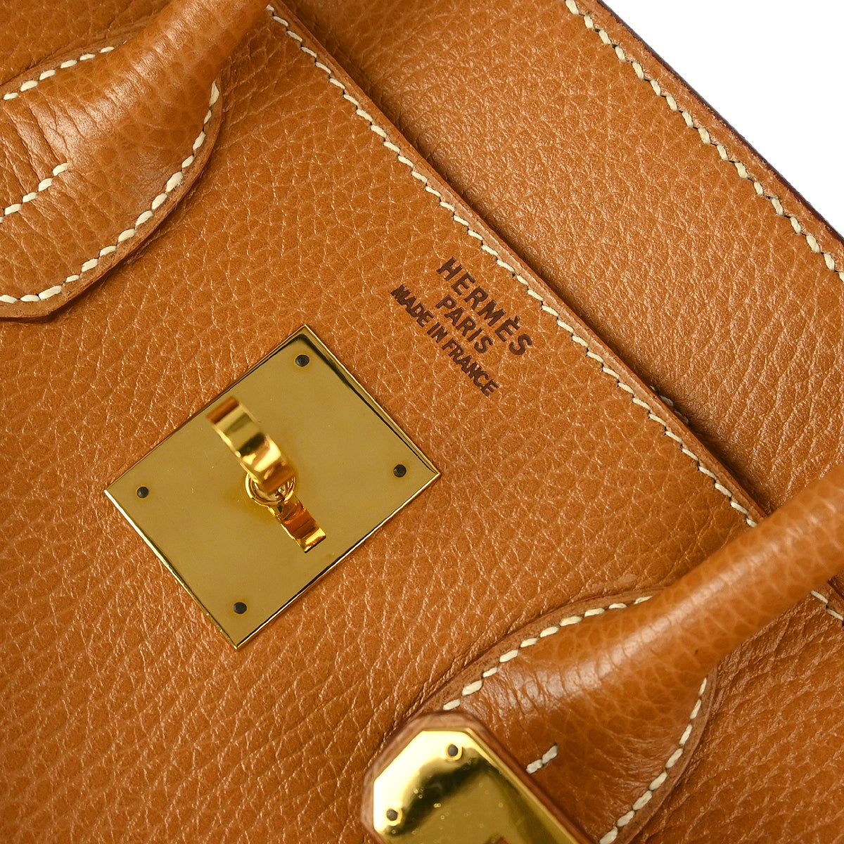 Hermes 1995 Natural Ardennes Haut a Courroies 32 Handbag