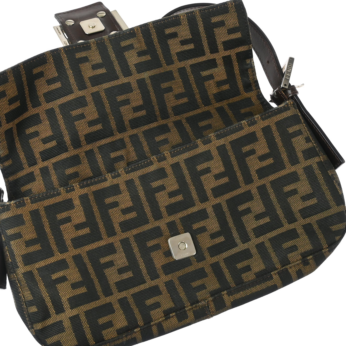 Fendi Brown Zucca Baguette Handbag