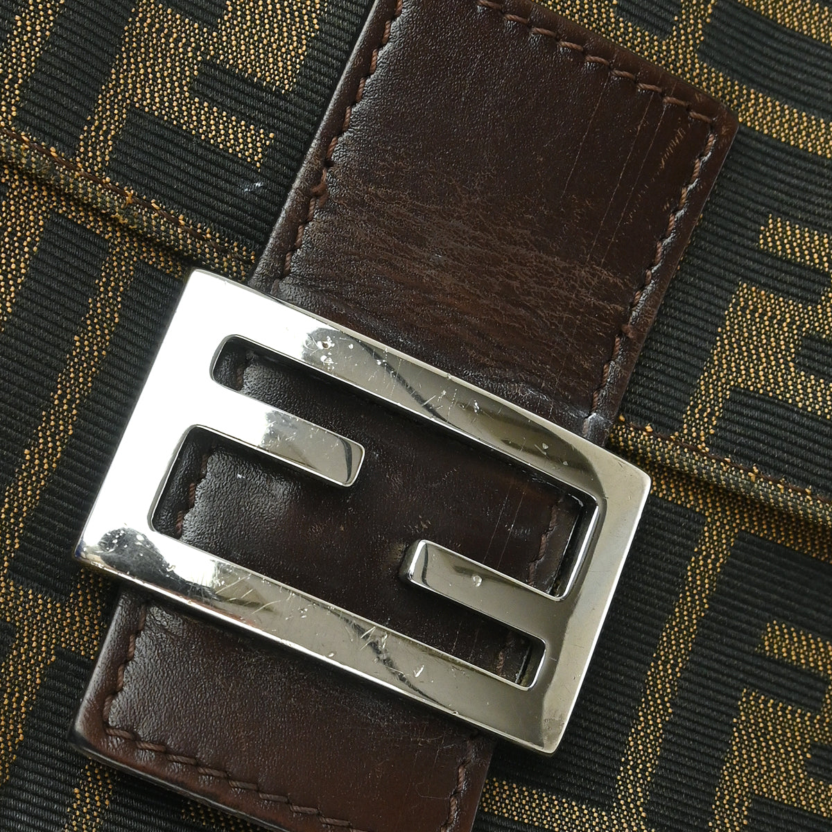 Fendi Brown Zucca Baguette Handbag