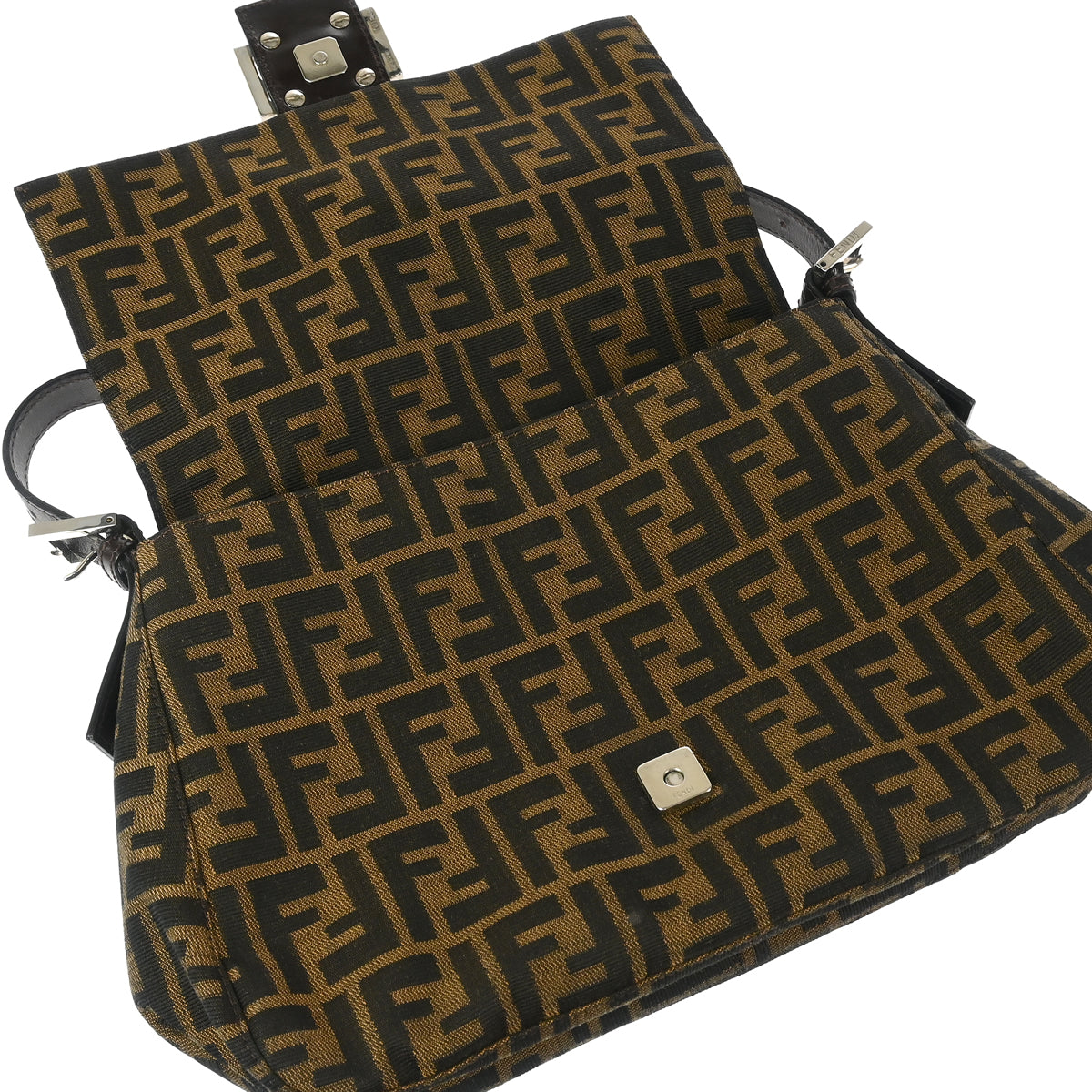Fendi Brown Zucca Mamma Baguette Handbag