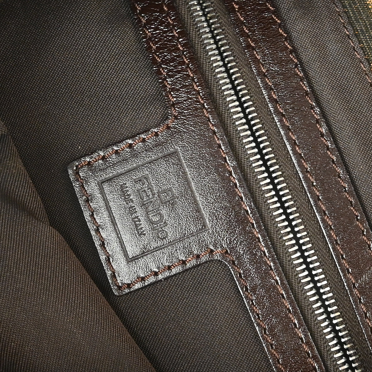 Fendi Brown Zucca Mamma Baguette Handbag