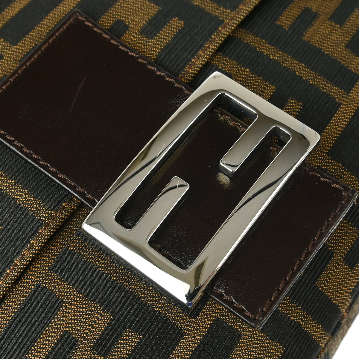 Fendi Brown Zucca Mamma Baguette Handbag