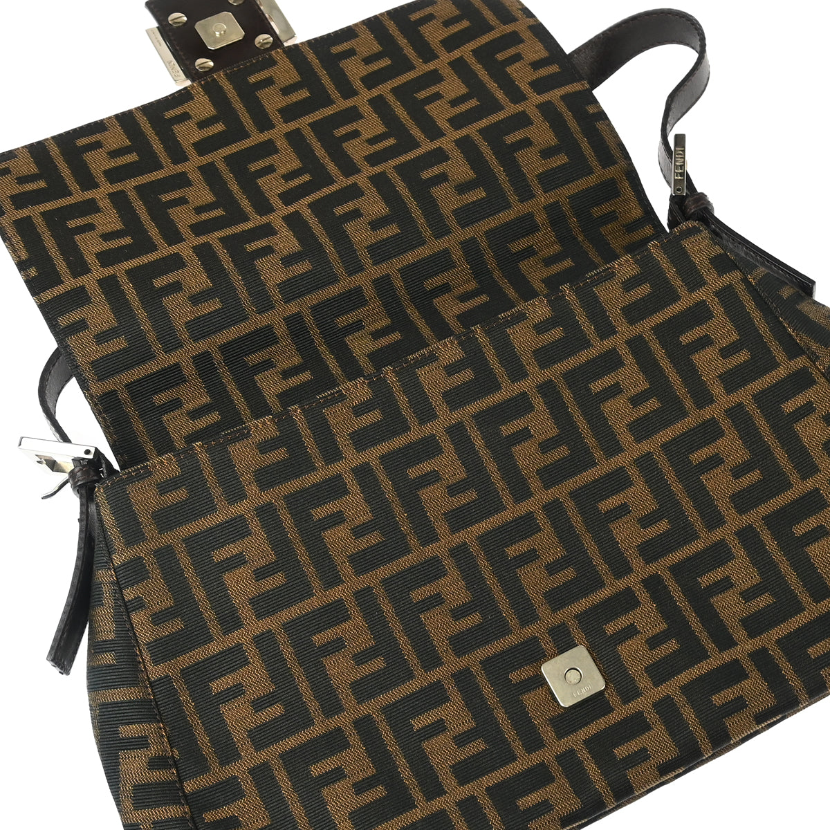 Fendi Brown Zucca Mamma Baguette Handbag