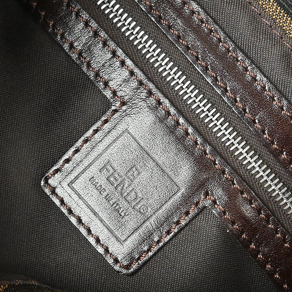 Fendi Brown Zucca Mamma Baguette Handbag