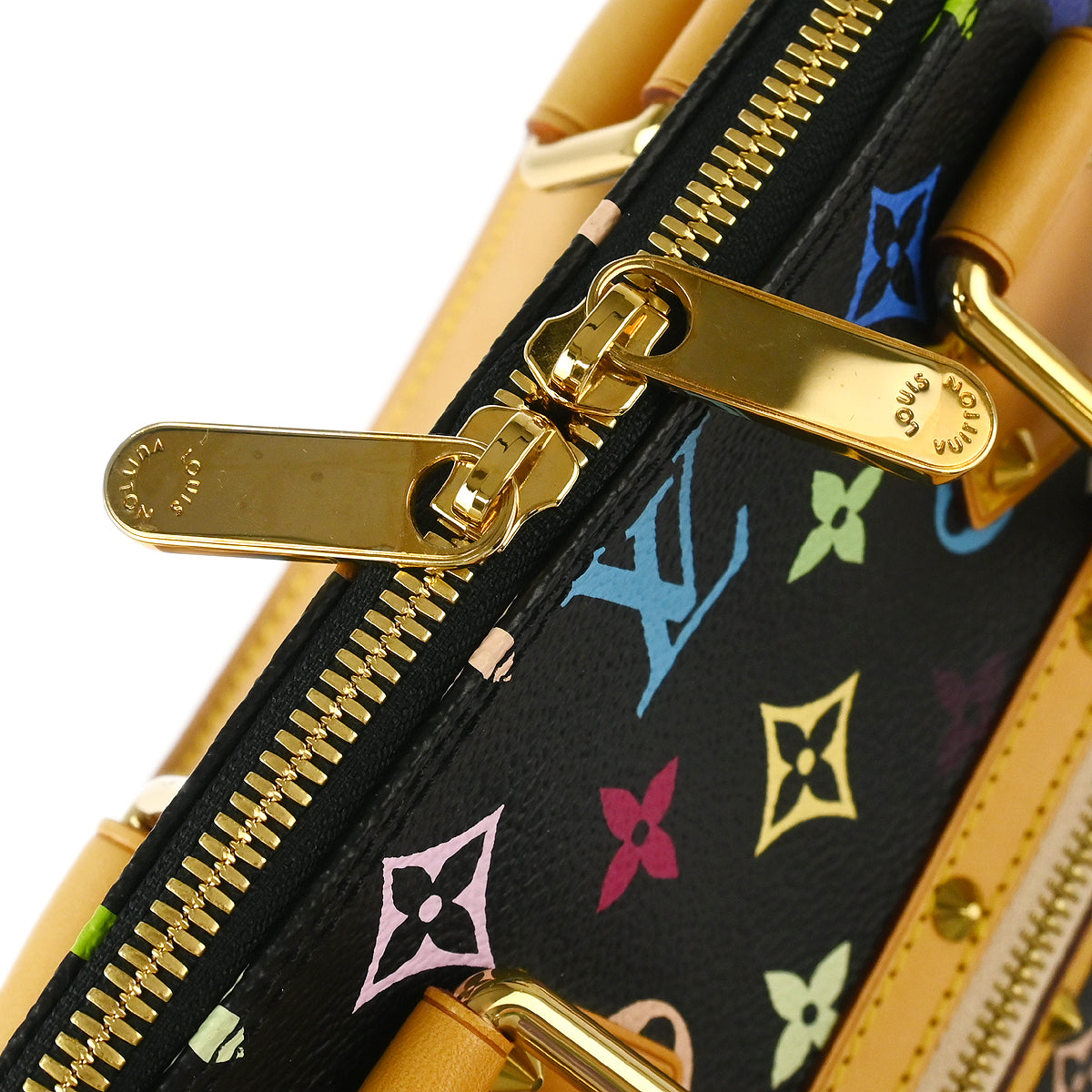 Louis Vuitton 2007 Black Monogram Multicolor Alma Handbag M92646