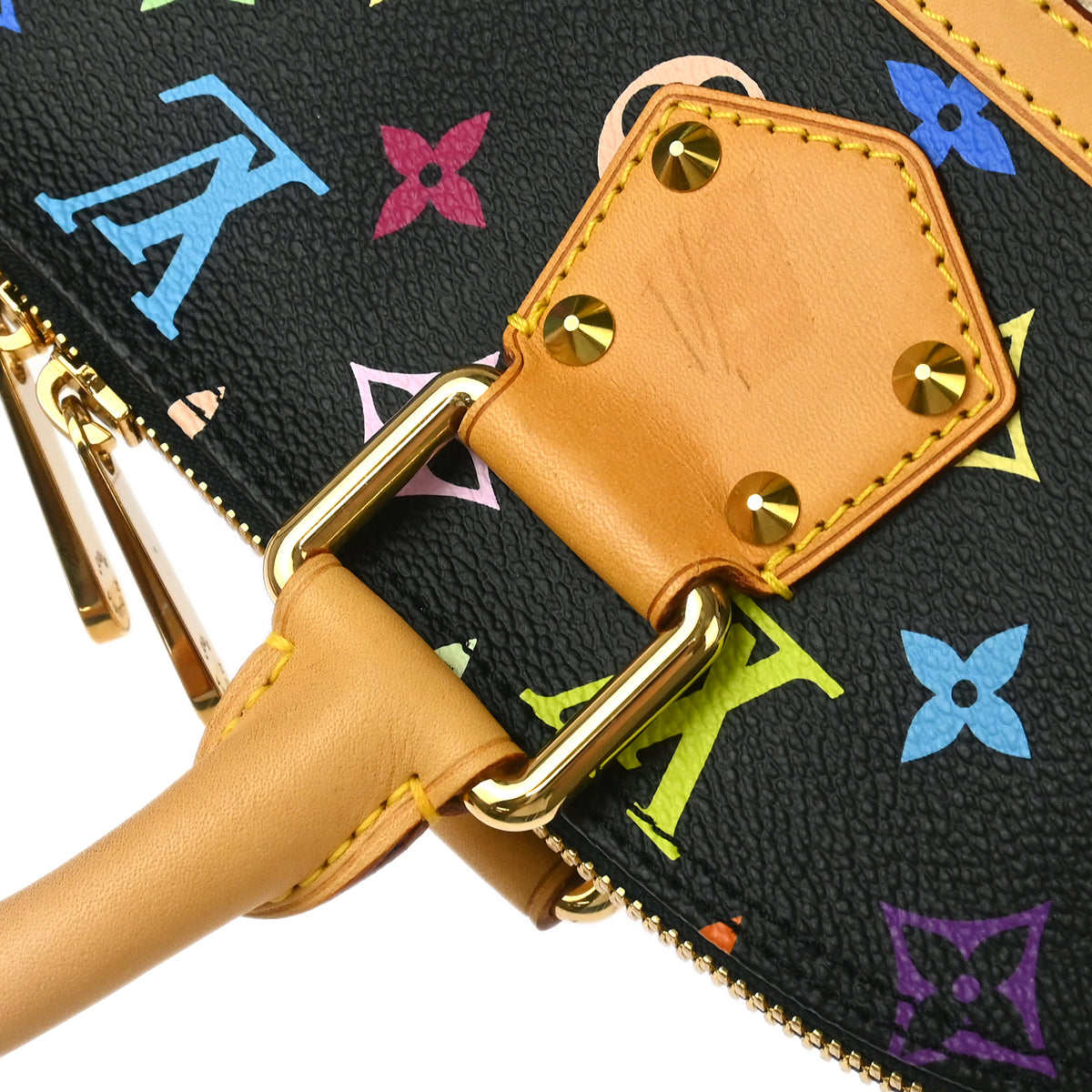 Louis Vuitton 2007 Black Monogram Multicolor Alma Handbag M92646