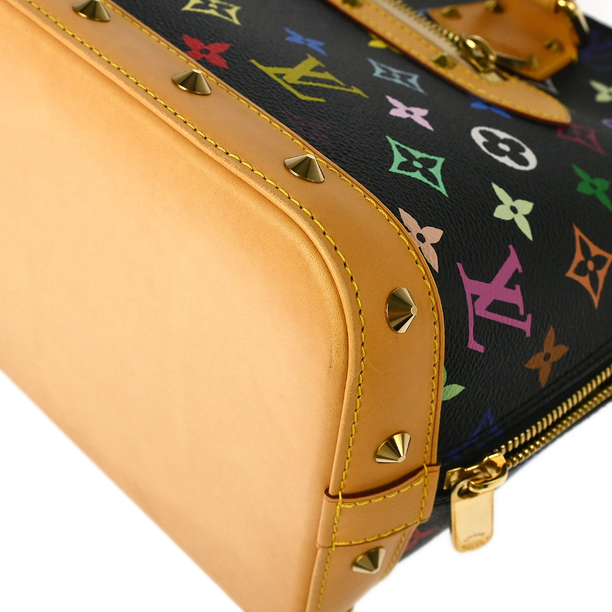 Louis Vuitton 2007 Black Monogram Multicolor Alma Handbag M92646
