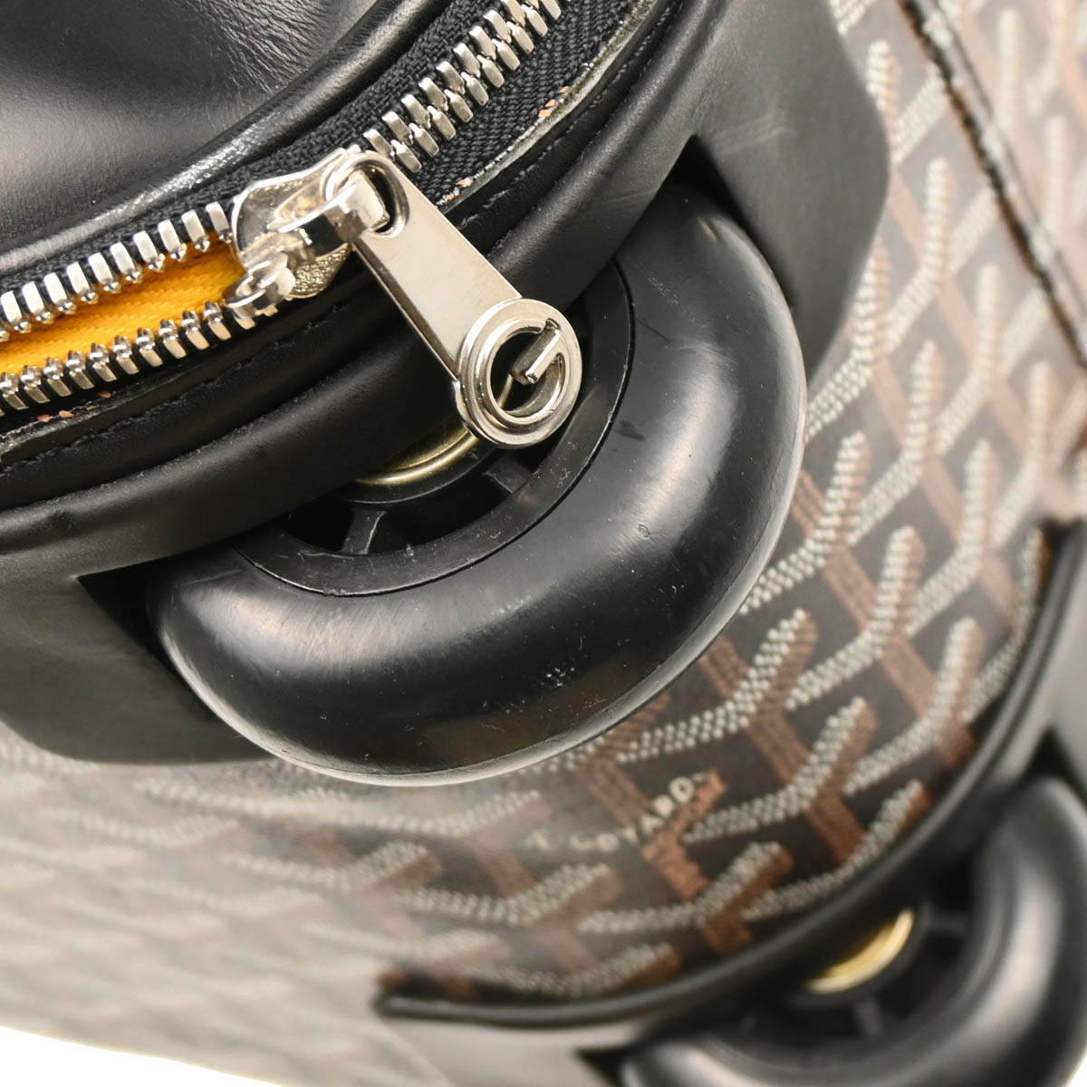 Goyard 2007 Black Trunk Rolling Luggage Suitcase