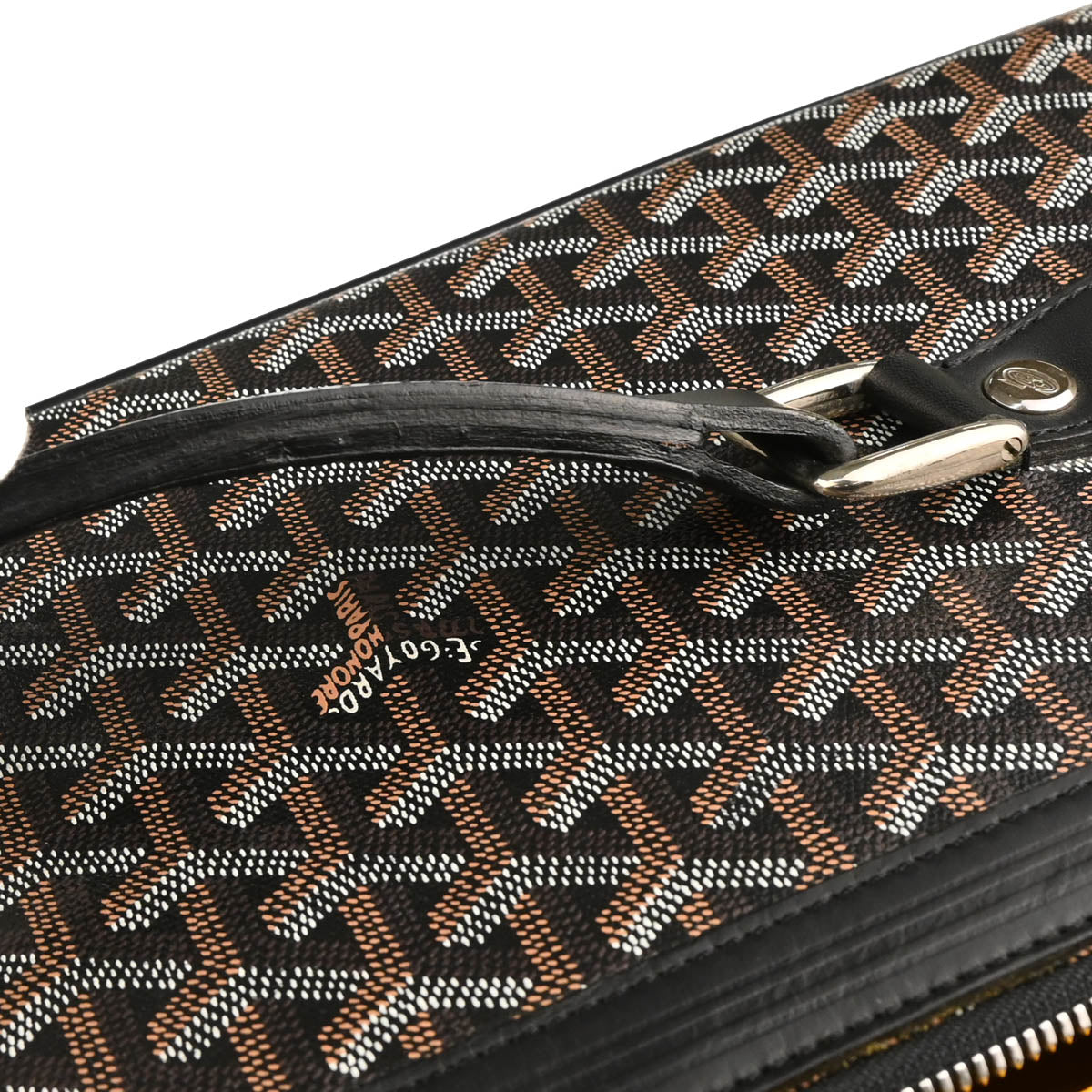 Goyard 2007 Black Trunk Rolling Luggage Suitcase