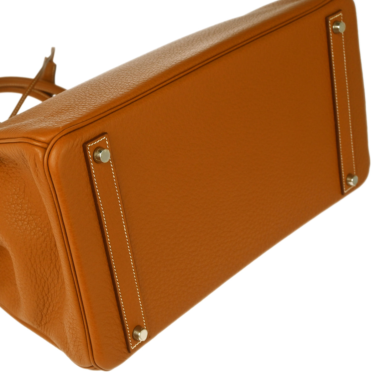 Hermes 2008 Gold Taurillon Clemence Birkin 40 Handbag
