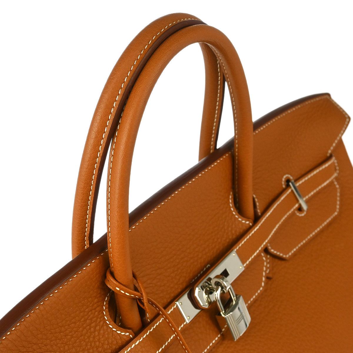Hermes 2008 Gold Taurillon Clemence Birkin 40 Handbag