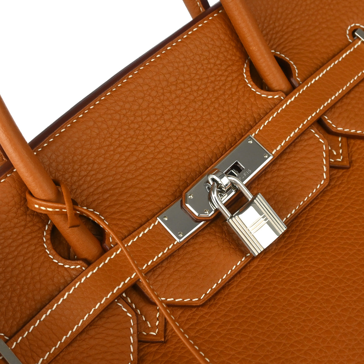 Hermes 2008 Gold Taurillon Clemence Birkin 40 Handbag