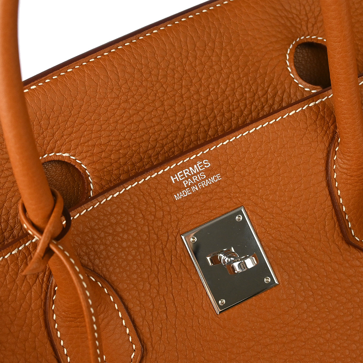 Hermes 2008 Gold Taurillon Clemence Birkin 40 Handbag