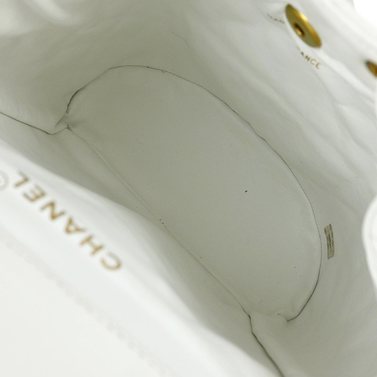 Chanel 1991-1994 White Lambskin Large Duma Backpack