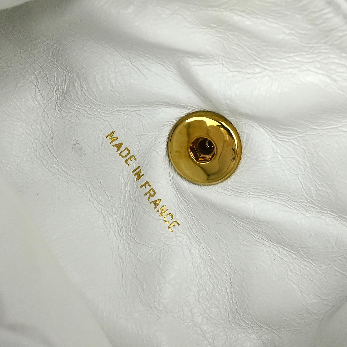 Chanel 1991-1994 White Lambskin Large Duma Backpack