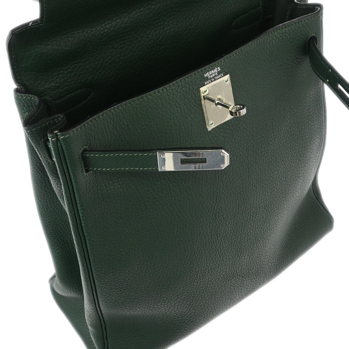 Hermes 2000 Vert Fonce Taurillon Clemence Kelly A Dos GM Backpack