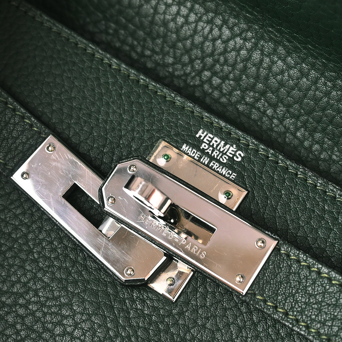 Hermes 2000 Vert Fonce Taurillon Clemence Kelly A Dos GM Backpack