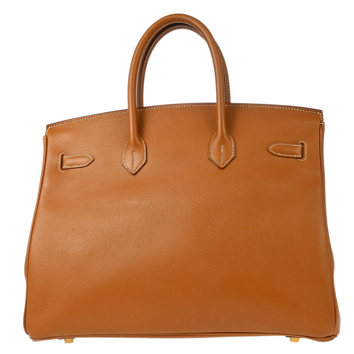 Hermes 1998 Gold Courchevel Birkin 35 Handbag