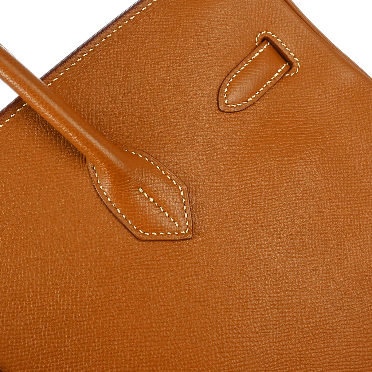 Hermes 1998 Gold Courchevel Birkin 35 Handbag