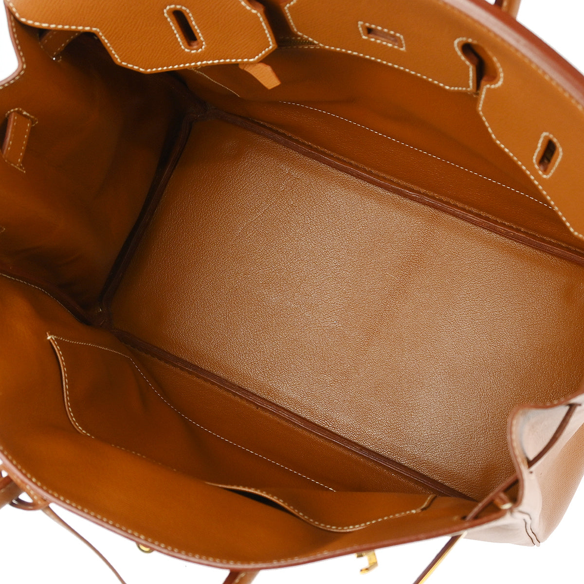 Hermes 1998 Gold Courchevel Birkin 35 Handbag