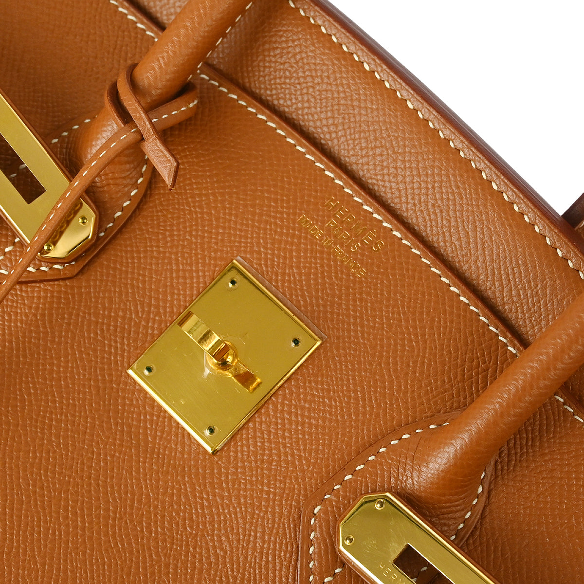 Hermes 1998 Gold Courchevel Birkin 35 Handbag