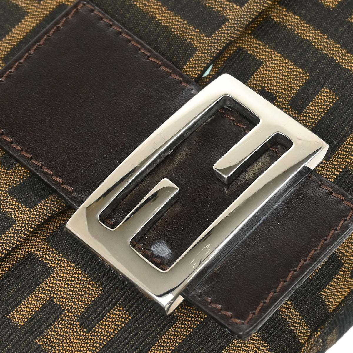 Fendi Brown Zucca Baguette Handbag