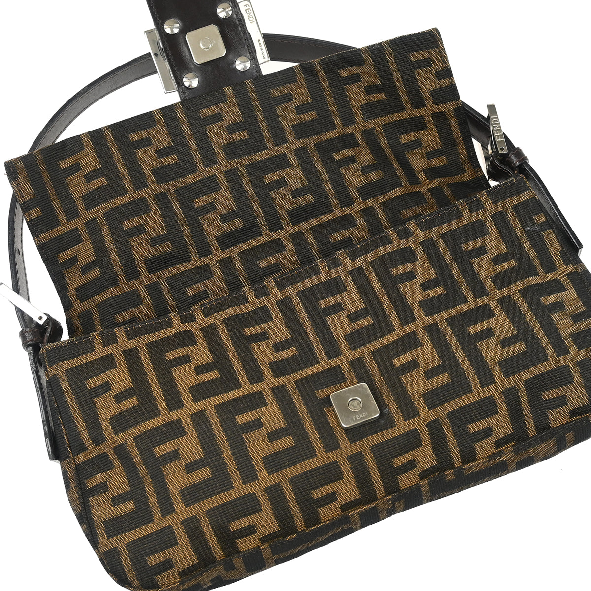 Fendi Brown Zucca Baguette Handbag