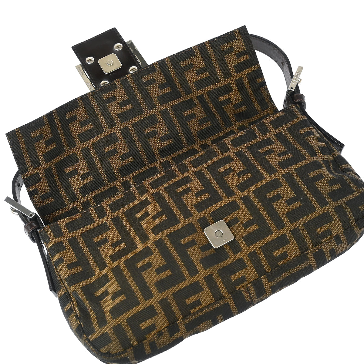 Fendi Brown Zucca Baguette Handbag