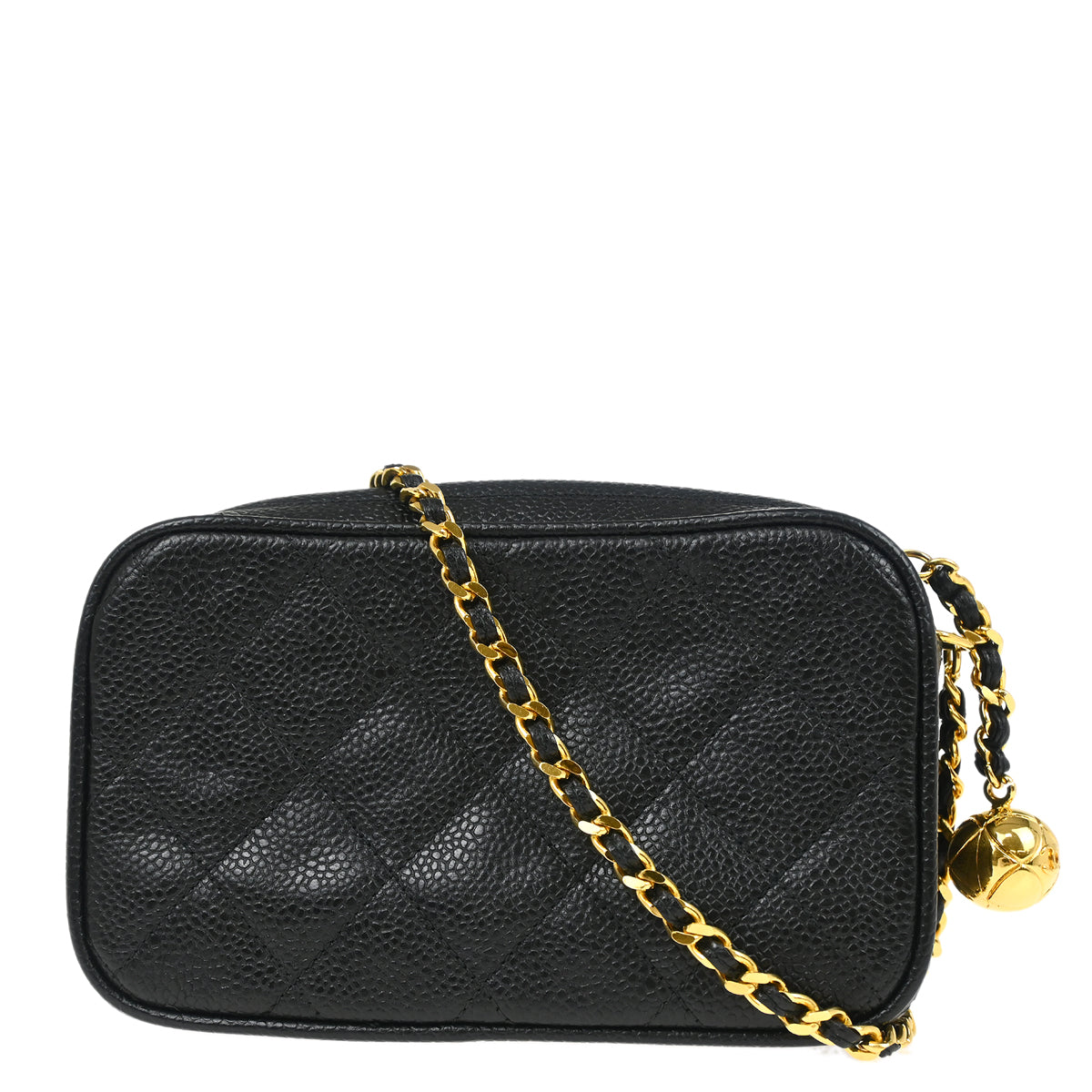 Chanel 1991-1994 Black Caviar Camera Bag