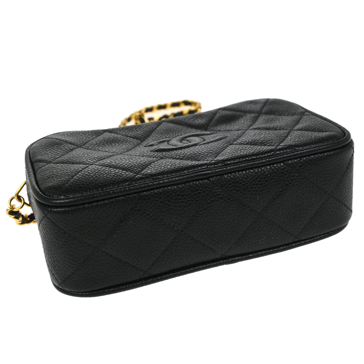 Chanel 1991-1994 Black Caviar Camera Bag