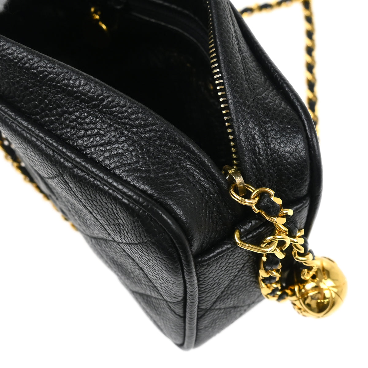 Chanel 1991-1994 Black Caviar Camera Bag