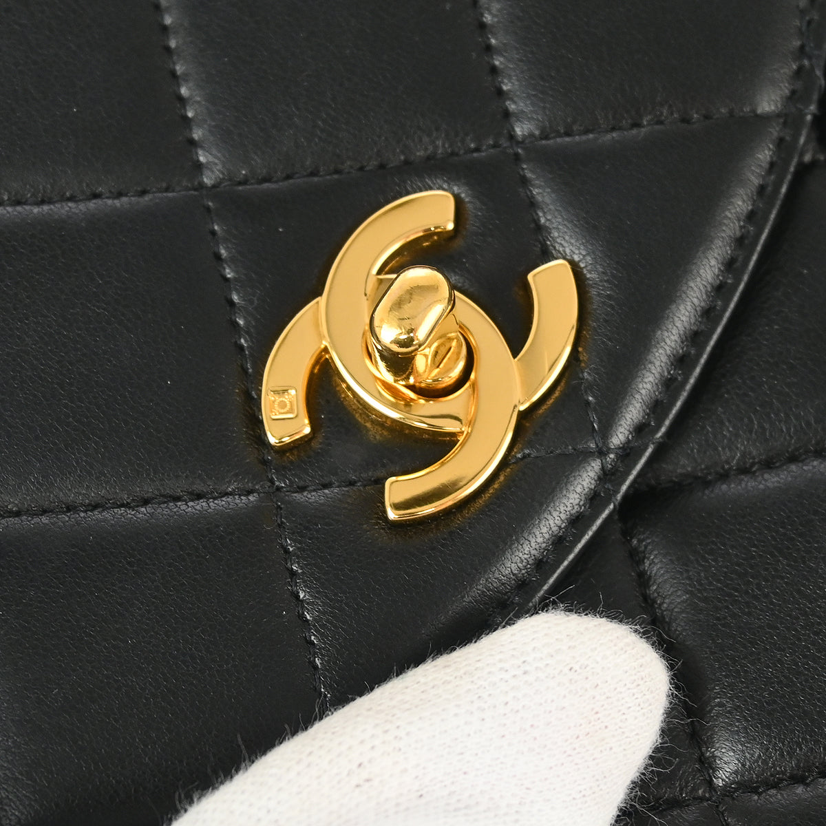 Chanel 1994-1996 Black Lambskin Handbag