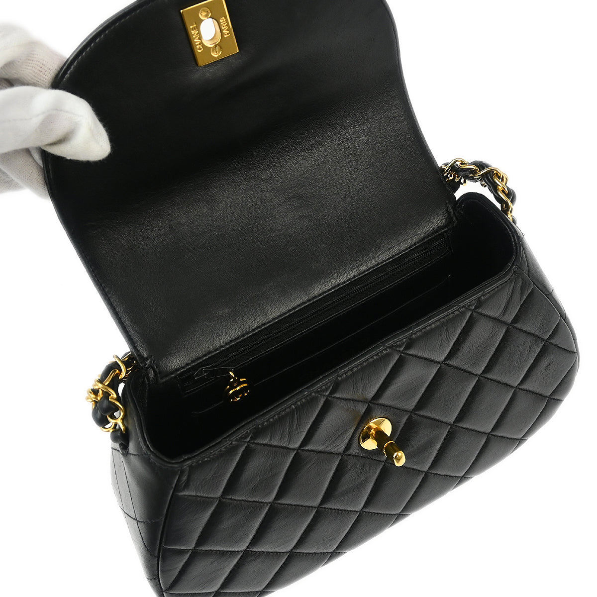 Chanel 1994-1996 Black Lambskin Handbag