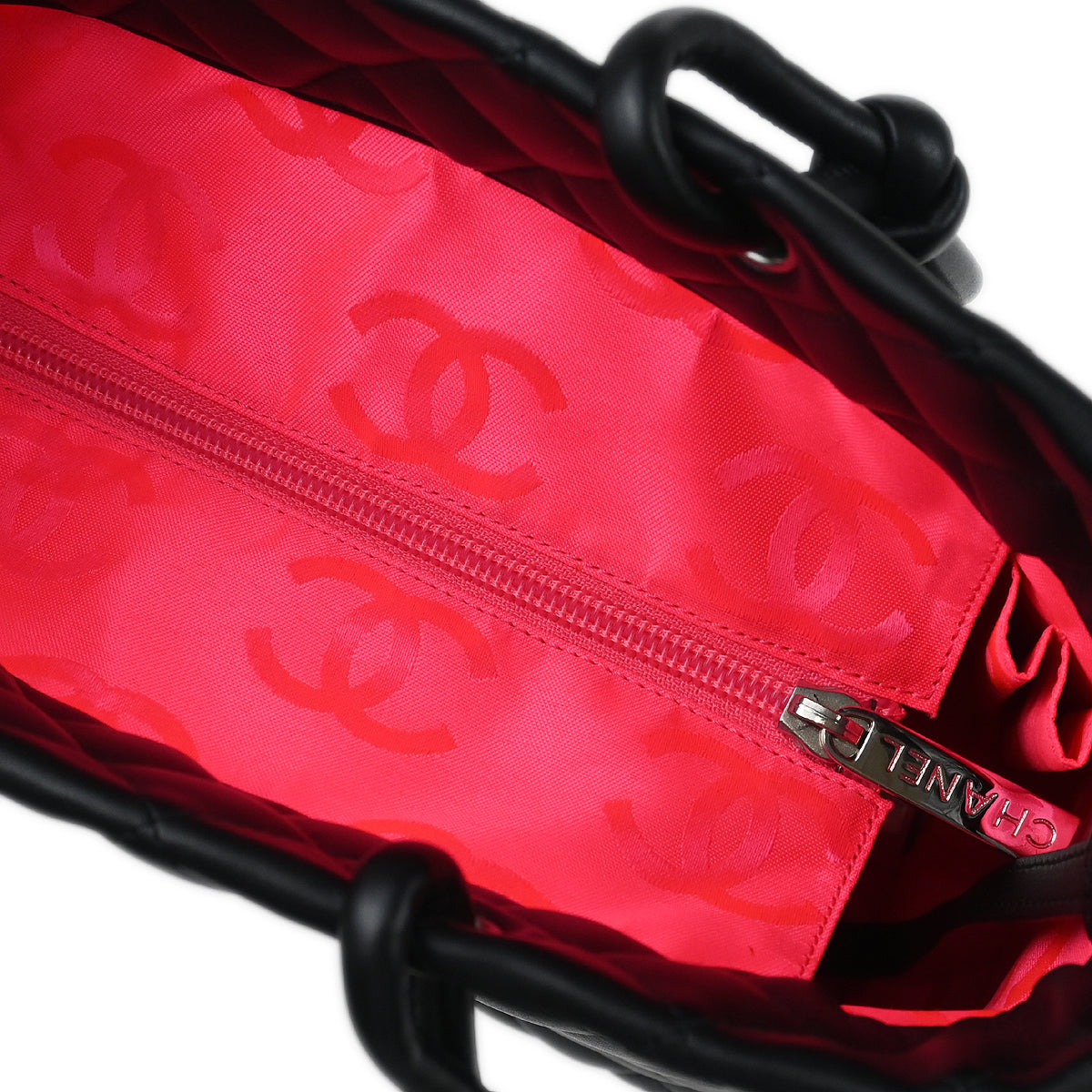 Chanel 2009-2010 Black Calfskin Cambon Ligne Tote Handbag