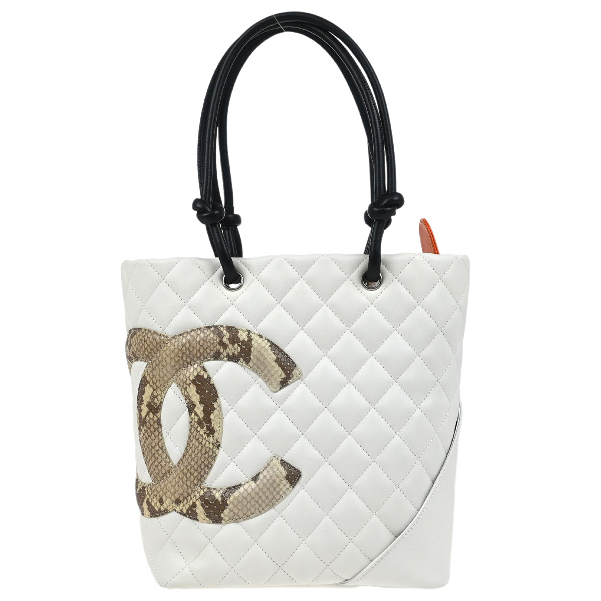 Chanel * 2005-2006 White Calfskin Cambon Ligne Tote Handbag