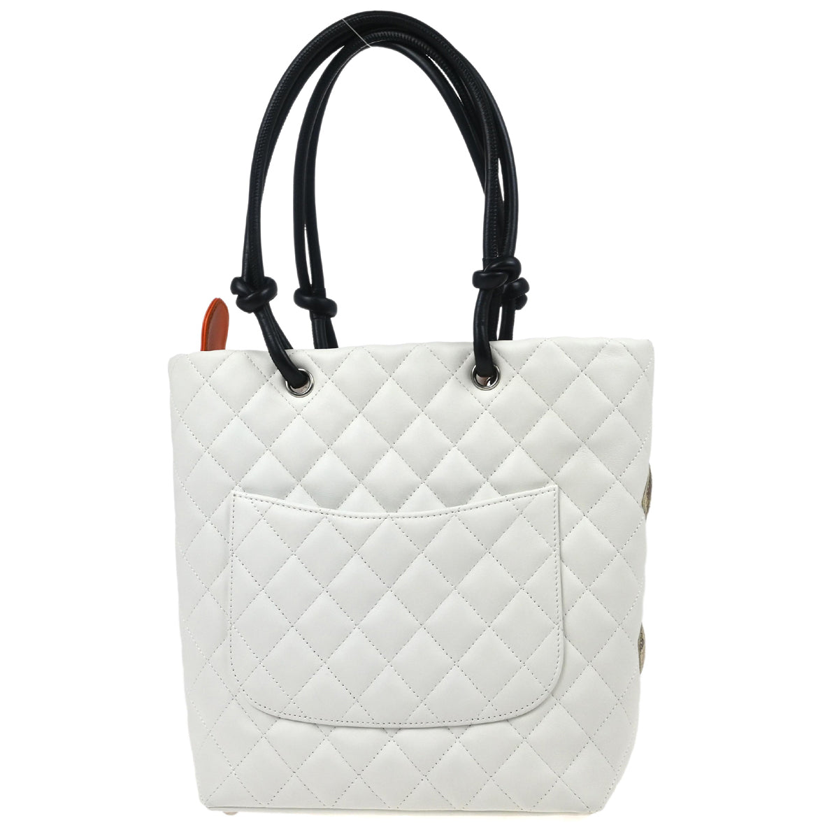 Chanel * 2005-2006 White Calfskin Cambon Ligne Tote Handbag