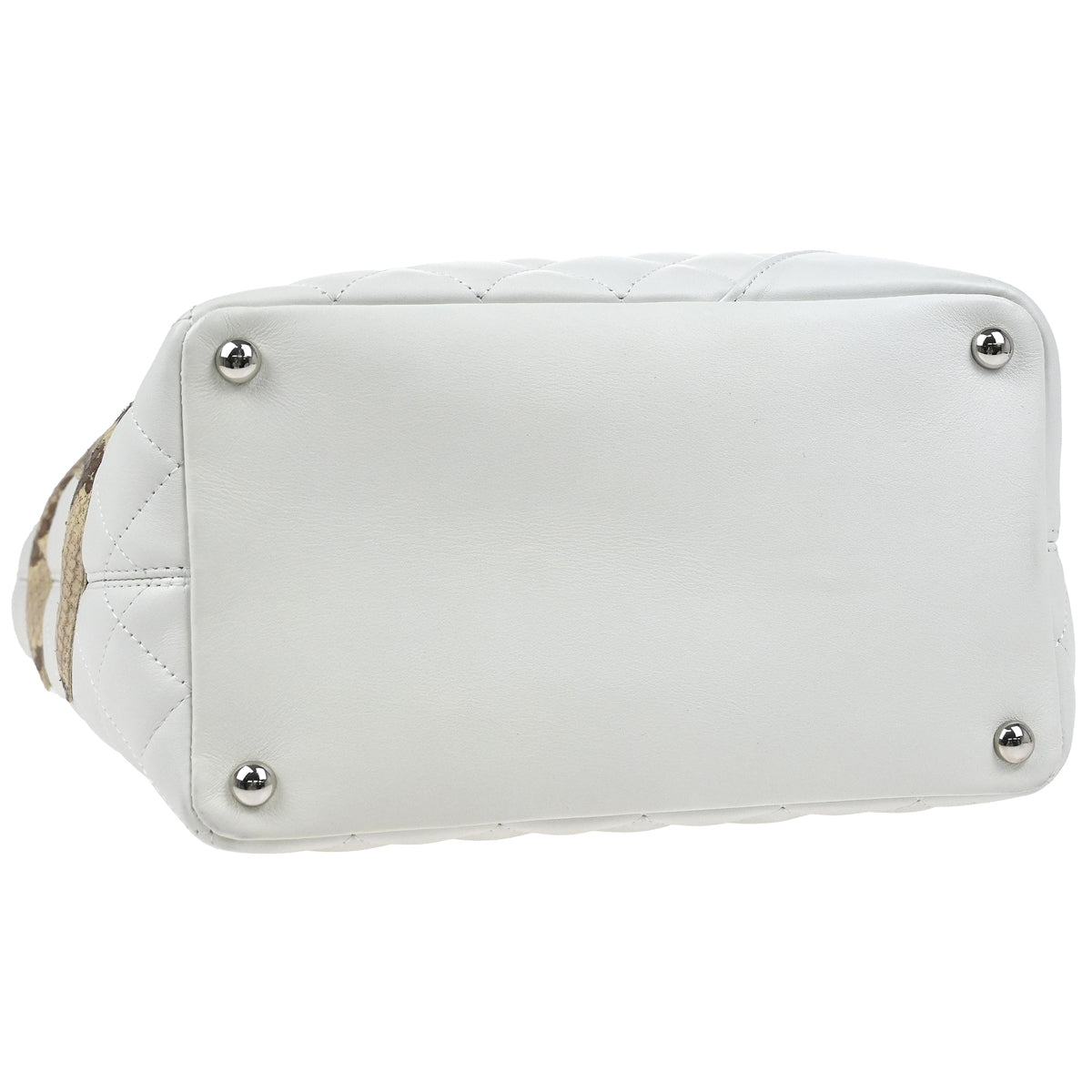 Chanel * 2005-2006 White Calfskin Cambon Ligne Tote Handbag