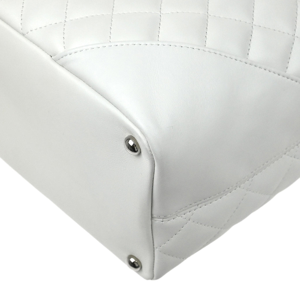 Chanel * 2005-2006 White Calfskin Cambon Ligne Tote Handbag
