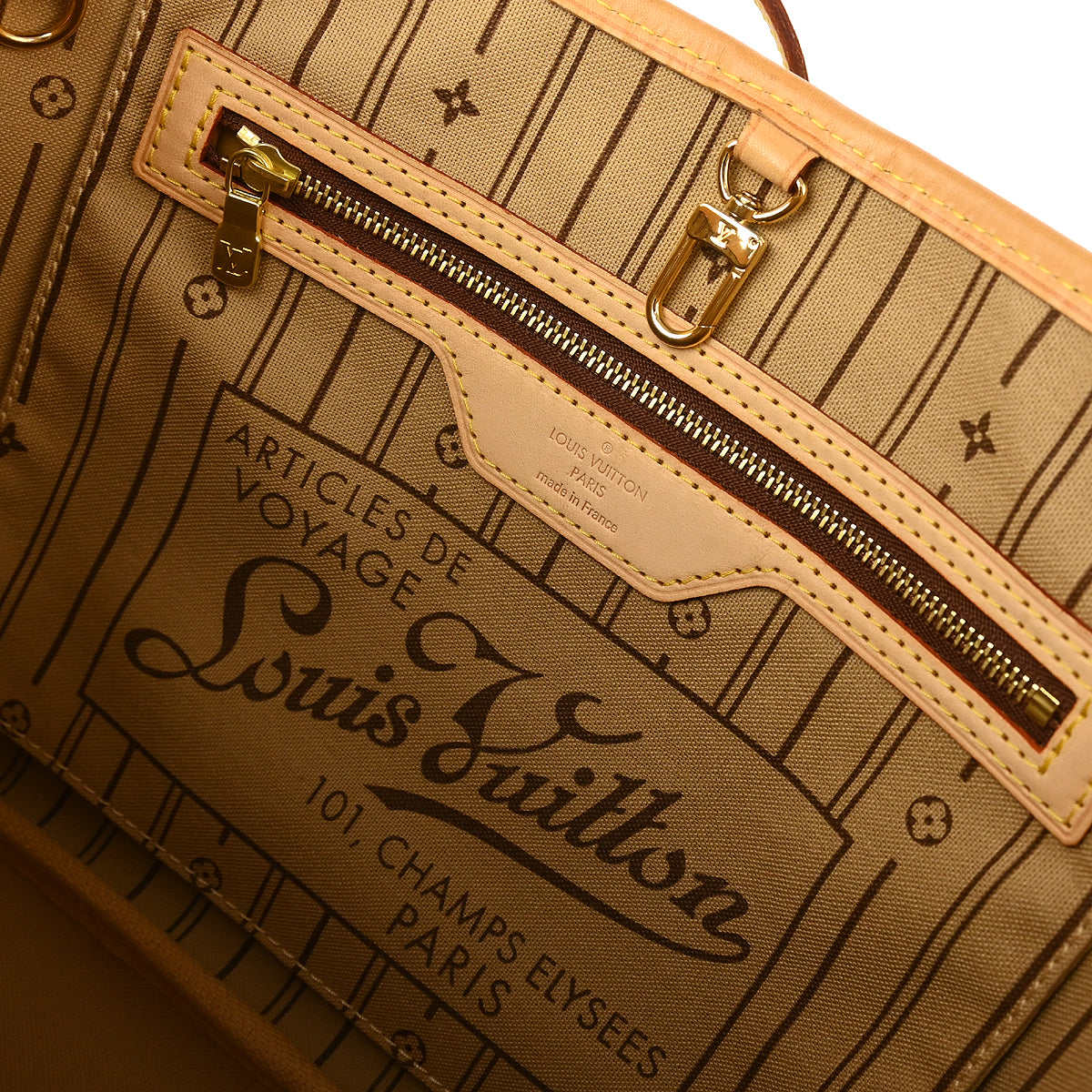 Louis Vuitton 2008 Monogram Neverfull PM Tote Handbag M40155