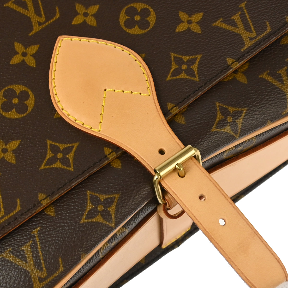 Louis Vuitton 1995 Monogram Cartouchiere GM Shoulder Bag M51252