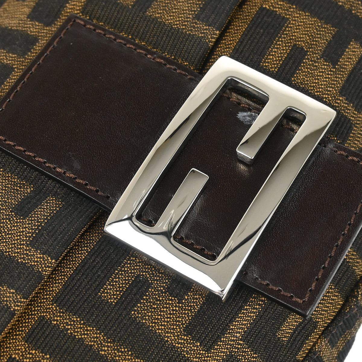 Fendi Brown Zucca Baguette Handbag