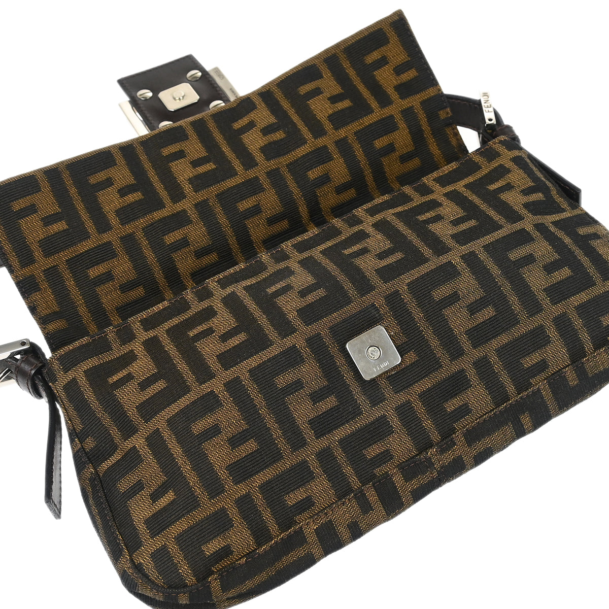 Fendi Brown Zucca Baguette Handbag