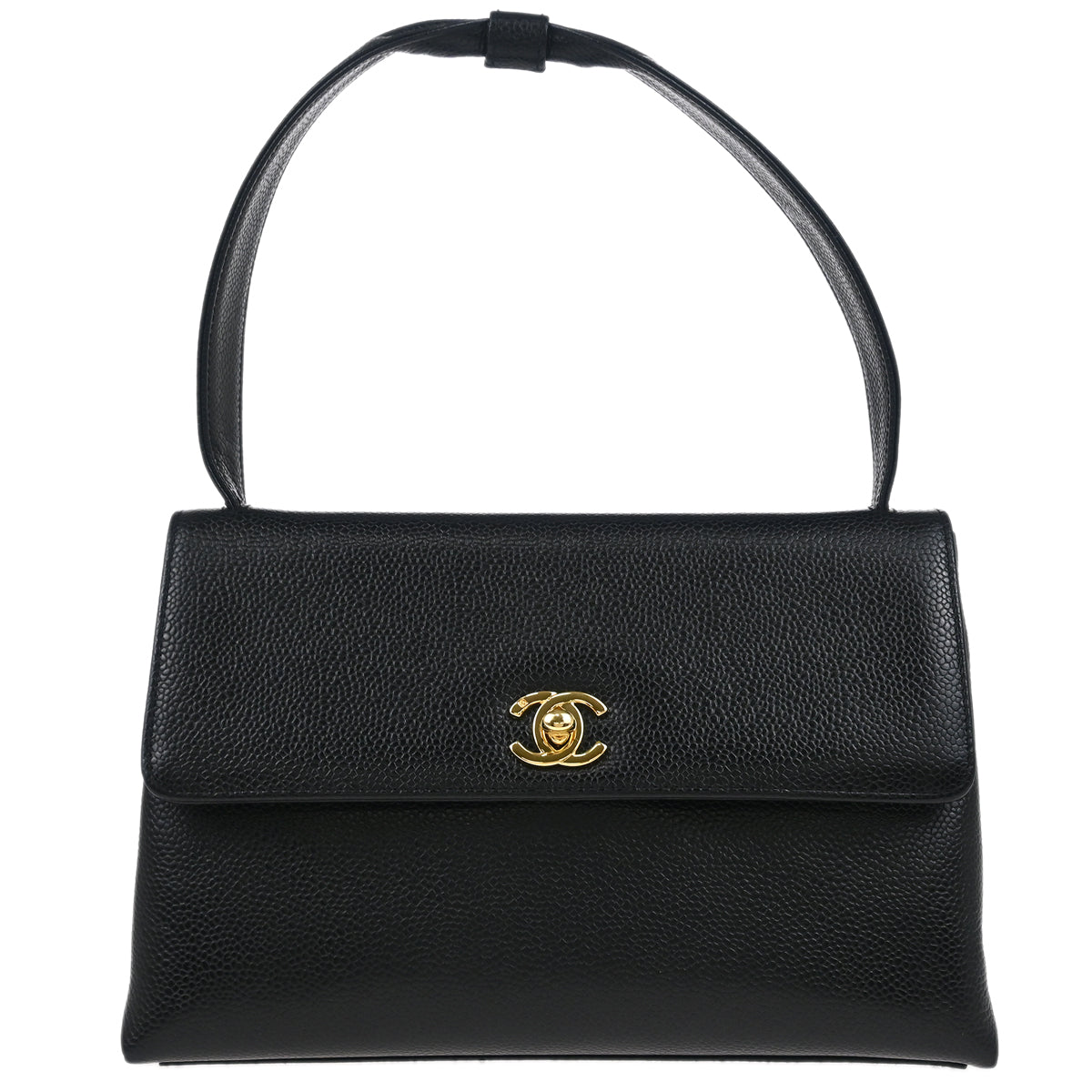 Chanel 1997-1999 Black Caviar Handbag