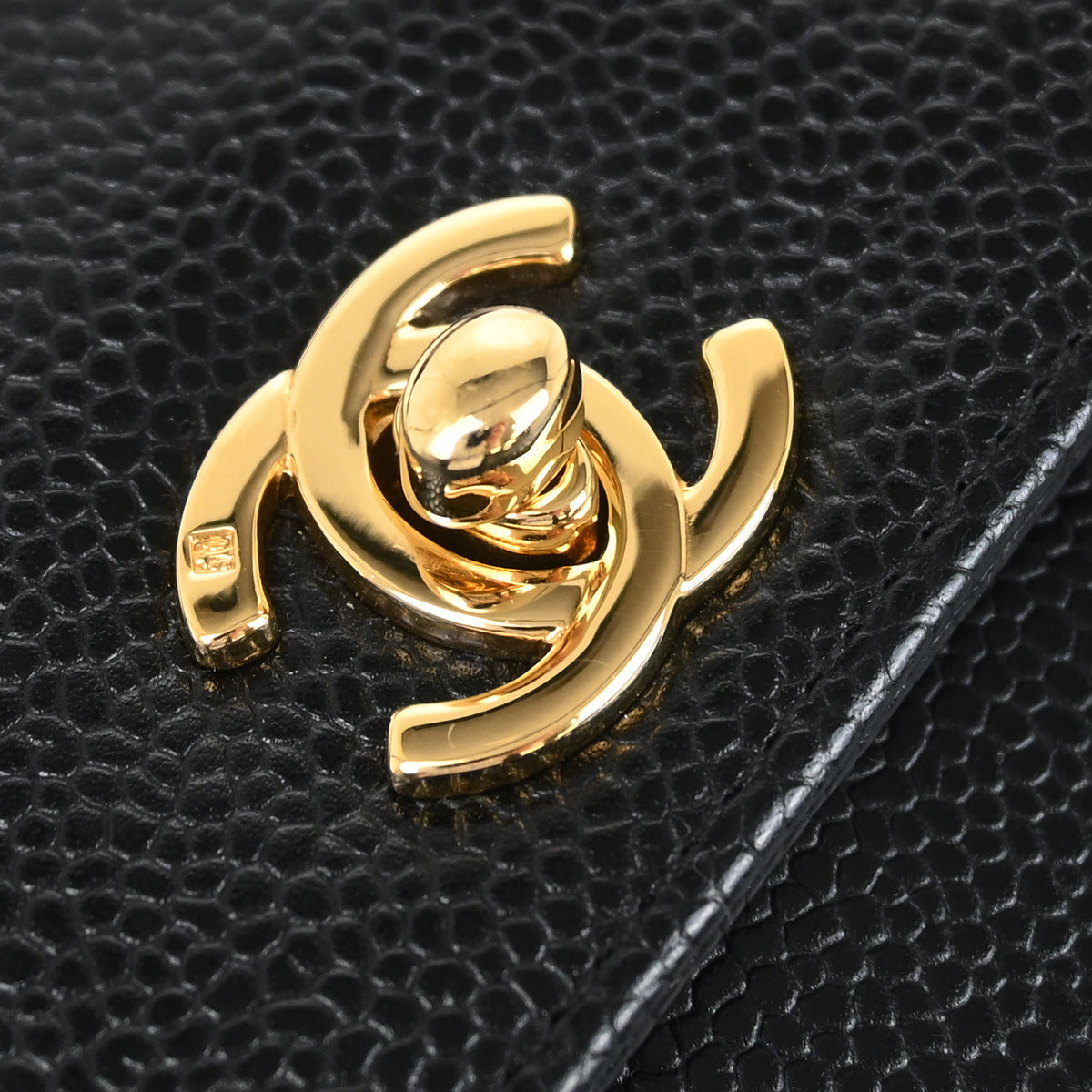 Chanel 1997-1999 Black Caviar Handbag