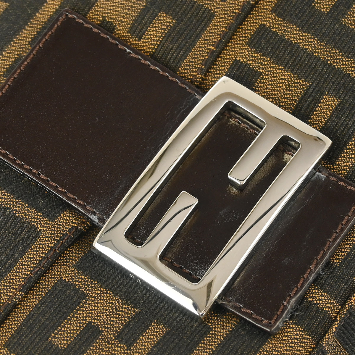 Fendi Brown Zucca Baguette Handbag