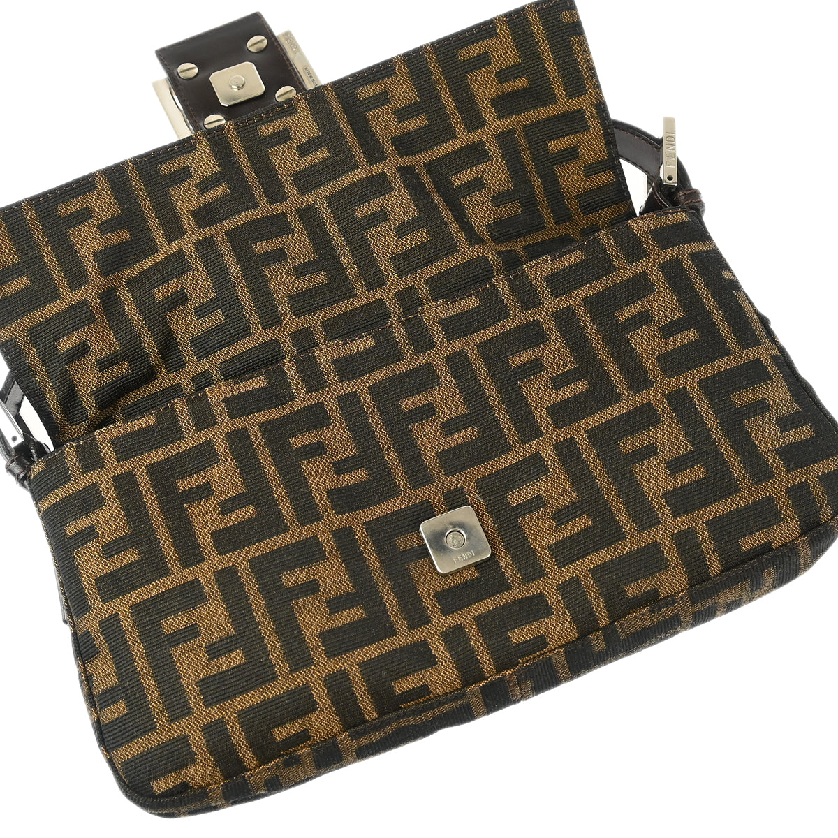 Fendi Brown Zucca Baguette Handbag