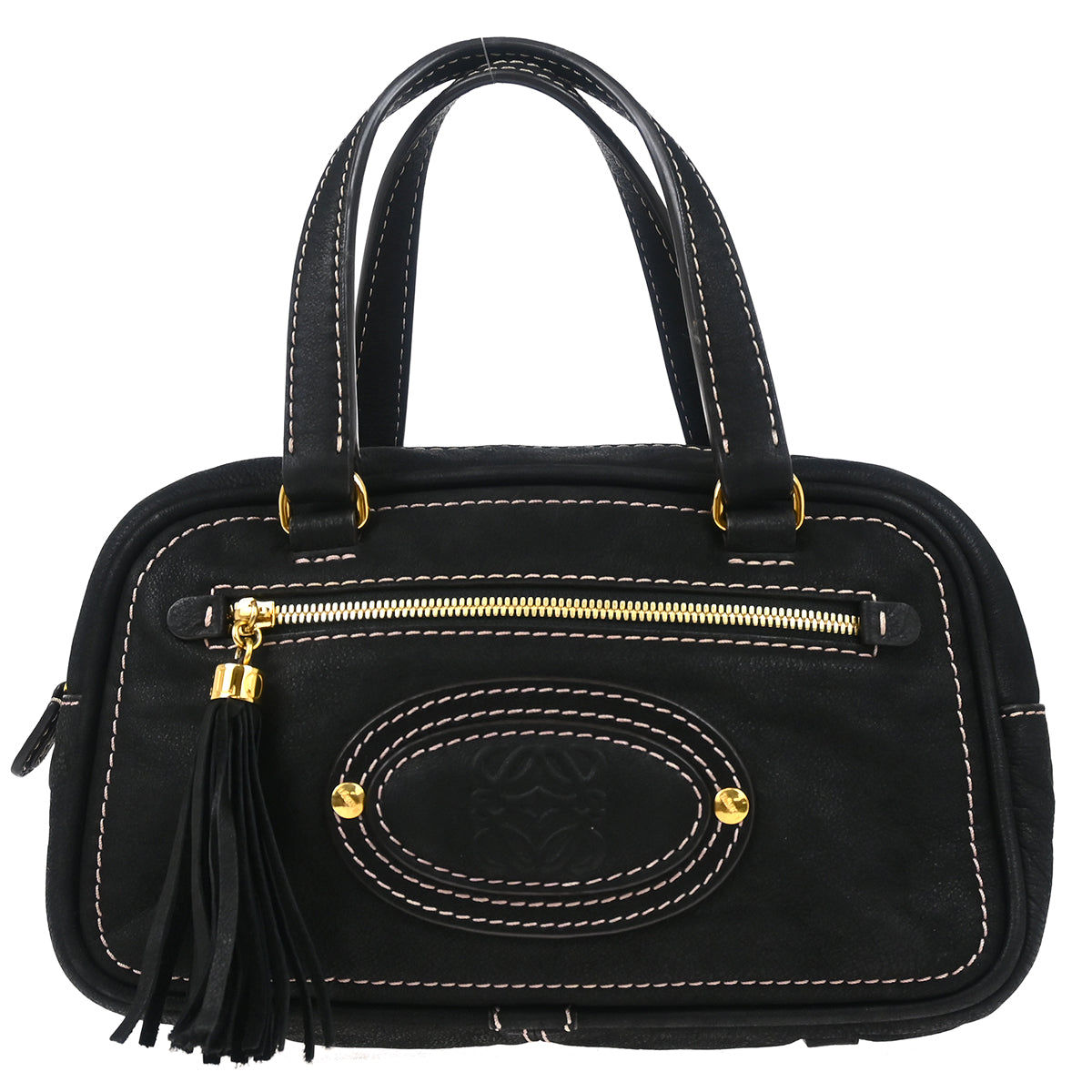 Loewe Black Leather Madrid Handbag