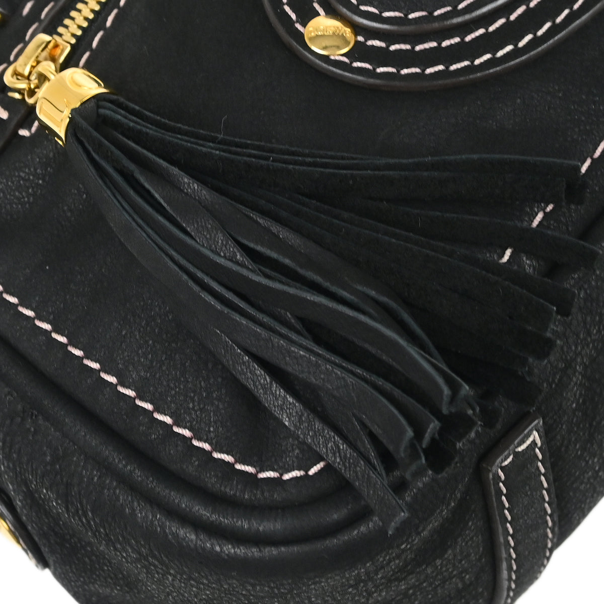 Loewe Black Leather Madrid Handbag
